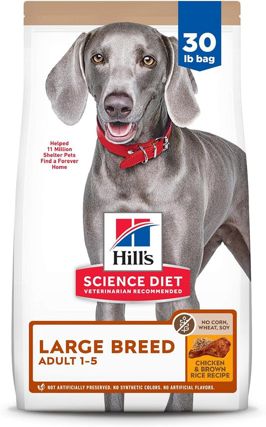 Hill's Science Diet Adult 1-5 Large Breed No Corn, Wheat or Soy Dry Dog Food, Chicken, 30 lb. Bag