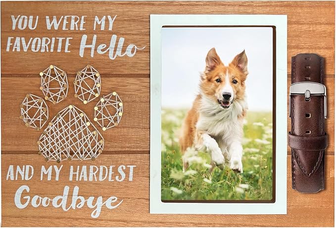Dog Memorial Gifts, Pet Loss, Pet Sympathy Gifts for Loss of Dog, Pet Memorial Collar Frame, Thoughtful Dogs and Cats Remembrance, Bereavement Gifts