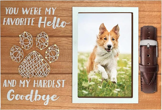 Dog Memorial Gifts, Pet Loss, Pet Sympathy Gifts for Loss of Dog, Pet Memorial Collar Frame, Thoughtful Dogs and Cats Remembrance, Bereavement Gifts