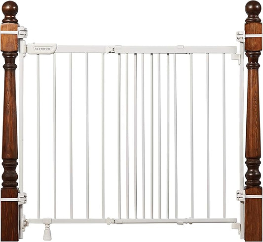 Ingenuity Stairway+ 46W Series Safety Pet and Baby Gate, 32"-48" Wide, 32.5" Tall, Pressure or Hardware Mounted, Install Wall to Wall or Bannister to Bannister to Bannister in Doorway or Stairway