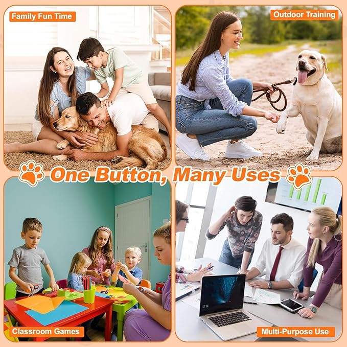 Dog Buttons for Communication, 8 Color Dog Talking Button Set, 30s Recordable Voice Pet Training Buzzers, Speaking Buttons for Dogs & Cats with Mat and 2 Scene Stickers (Batteries Not Included)