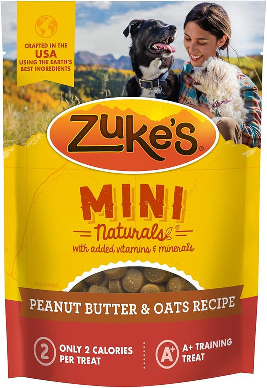Zuke’s Mini Naturals Dog Training Treats for Dogs, Pet Treats Made with Real Peanut Butter - 10 Oz. Pouch
