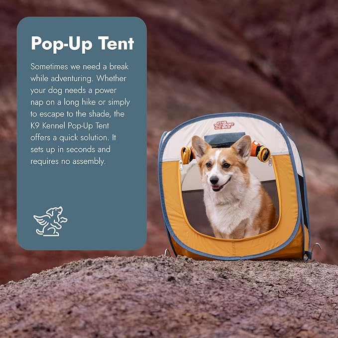 K9 Sport Sack K9 Kennel Portable Pop-Up Tent, Yellow - Small (20" L x 20" W x 20" H) - For Indoor & Outdoor Use + Travel - Includes Carry Bag & Four Stakes