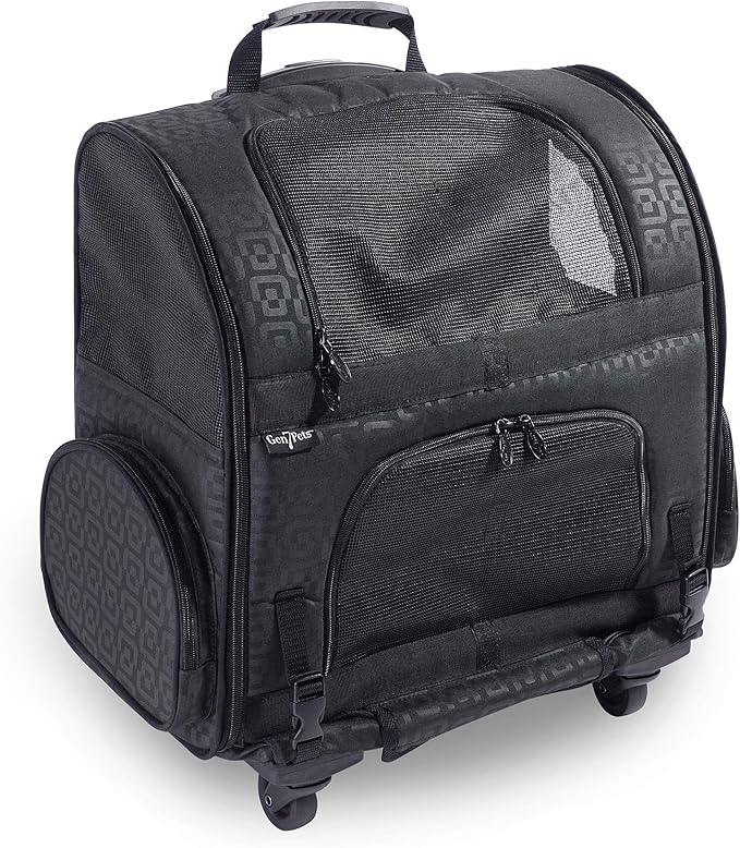 Gen7Pets Dog Carrier - Large Black Roller Bag Pet Carrier