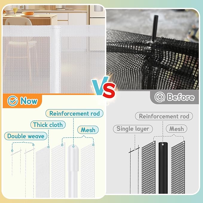 236'' Retractable Baby Gates Extra Wide 42" Tall White Mesh Dog Child Pet Safety 20 Foot Indoor Outdoor Retractable Gate for Decks, Garages, Patios, Doorways, Stairs with Reinforcement Strips