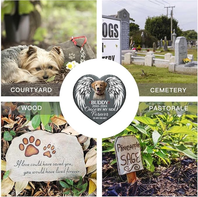 DIYKST Dog Memorial Gifts for Loss of Dog Sympathy Gift,Dog Memorial Stone,Pet Memorial Gifts,Pet Loss Gifts,Pet Memorial Stones for Dogs Cemetery Decorations for Grave,Cat Memorial (Memorial Gifts)