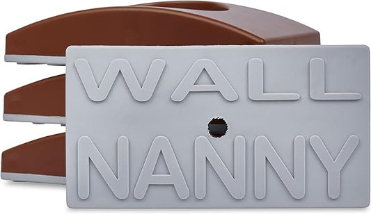 Wall Nanny - Baby Gate Wall Protector (Made in USA) Protects Walls and Doorways from Pet Gates - for Pressure Mounted Indoor Safety Baby Gates - Brown