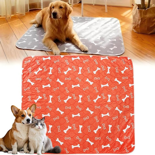 Puppy Pads with pheromones, Elite Pads for Cats, Washable Puppy Pads for Dogs and Cats, Leak-Proof & Anti-Slip Pet Training Pad for Home & Travel(Red, L: 35.4" × 31.5")