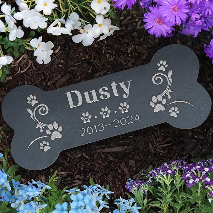 Pet Memorial Gift, Pet Memorial Stone, Dog Memorial Gifts for Loss of Dog, Pet Loss Sympathy Gift, Pet Remembrance Gifts, in Memory of Dog Cat - Bone