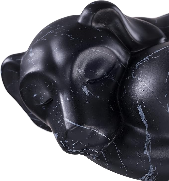 Pet Urns,Sleeping Resin Cremation Dog Urn, Dog Urns for Ashes, Small Animal Urn(Black)