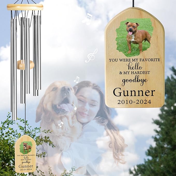 Dog Memorial Gifts for Loss of Dog, Pet Memorial Wind Chime, Pet Memorial Gifts, Pet Loss Gifts, Loss of Dog Sympathy Gift, Dog Remembrance Gift, in Memory of Dog Cat - You were My Favorite