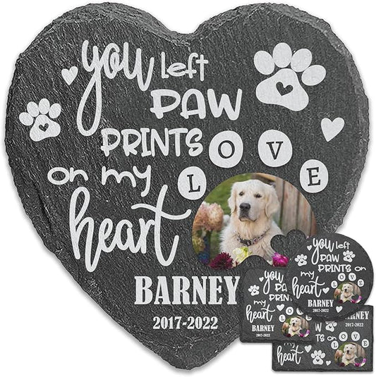 ubjva Dog Memorial Stone Dog Memorial Gifts for Loss of Dog Pet Garden Stone for Indoor Outdoor Lawn Backyard Cemetery Decorations - Style3(Color Printing)