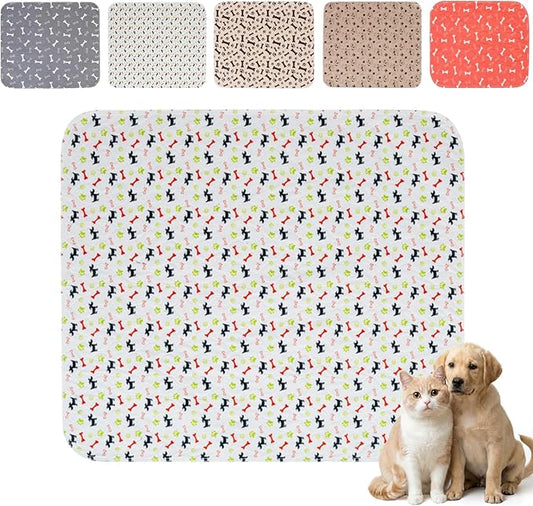 Puppy Pads with Pheromones,Forever Pad,Washable Pee Pads for Dogs,Reusable Pee Pads for Dogs,Waterproof and Leak-Proof,Non-Slip Base Training Pads Suitable for Home,Travel and Dog Crates(White,XL)