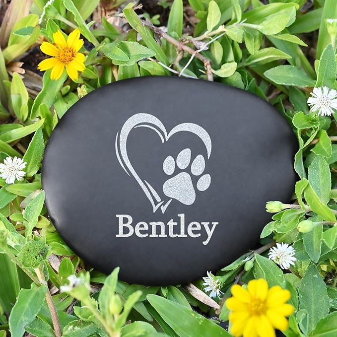 Pet Memorial Stones - Pet Sympathy Gifts for Dogs - Cat Memorial Gifts for Loss of Cats - Loss of Dog Sympathy Gift - Cat Remembrance Gift - Dog Bereavement Present