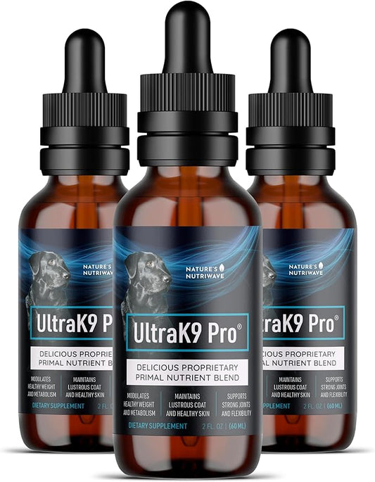 UltraK9 Pro Drops - Original All-in-One Supplement for Dogs, 100% Natural Dog Supplement with 9 Nutrients for Joint Support, Digestion, Skin, Coat Care | 2Oz, 60ml, 3 Month Supply
