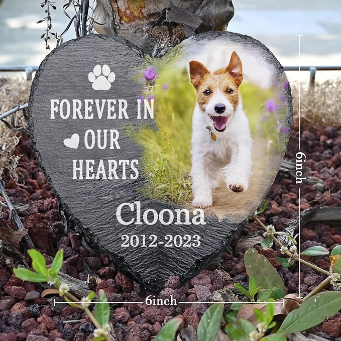Pet Memorial Gifts, Personalized Dog Memorial Stone, Loss of Dog Sympathy Gifts, Dog Grave Stone, Pet Bereavement Gifts, Remembrance Gifts for Loss of Pet, Pet Memorial Stones