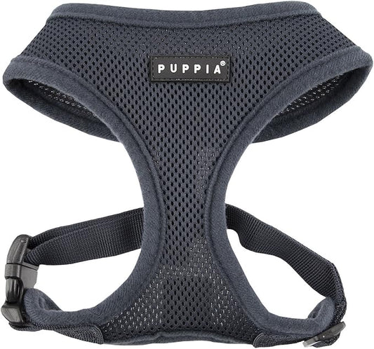 Authentic Puppia Soft Harness, Grey, Small