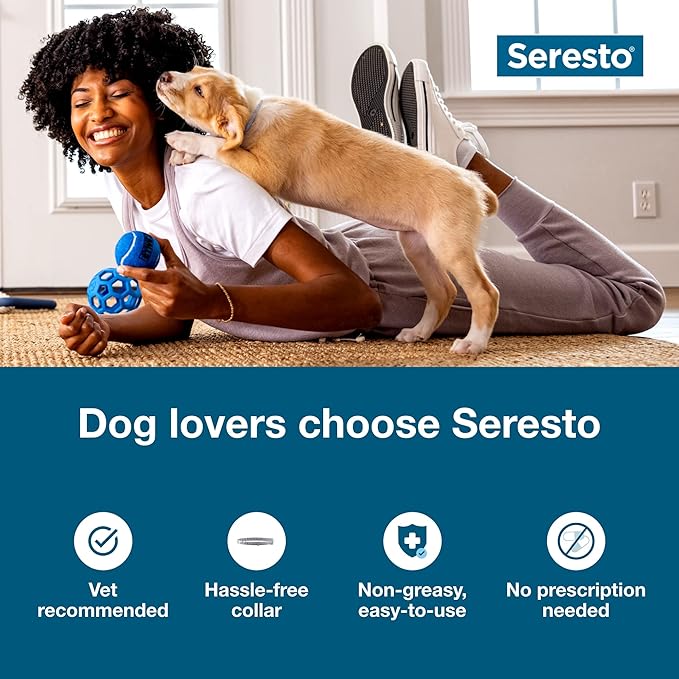 Bundle of Seresto Small Dog Collar for Dogs Under 18 lbs. + Pet Protect Hip & Joint Supplement for Dogs 60 Chews