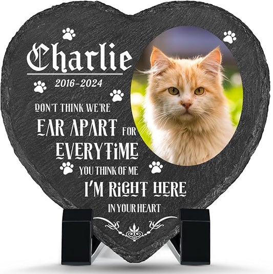 Dog Memorial Gifts for Loss of Dog, Personalized Dog Memorial Stone Plaque with Photo Name, Custom Dog Pet Grave Headstone, Loss of Dog Sympathy Gift for Dog Cat Lovers