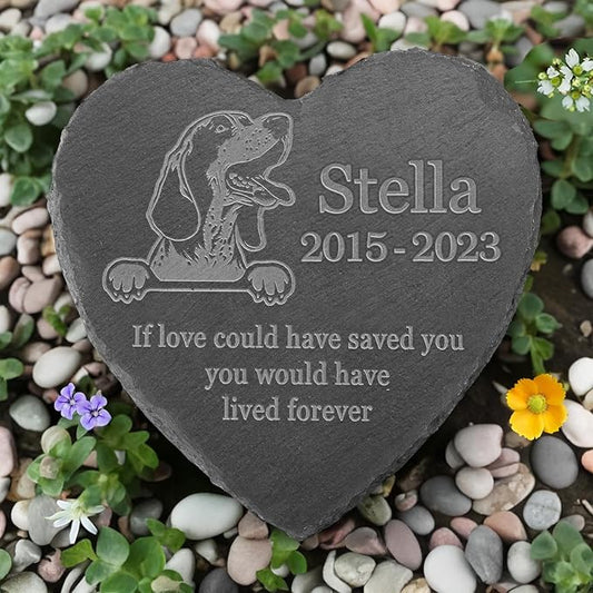 Bluetick Coonhound Headstone, Bluetick Coonhound Grave Stone, Bluetick Coonhound Tombstone, Bluetick Coonhound Grave Markers, Bluetick Coonhound Garden Stone
