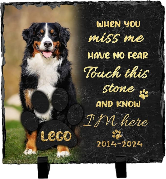 Dog Memorial Gifts for Loss of Dog, Pet Dogs Memory Stones, Loss of Pet Bereavement Remembrance Sympathy Gift, Cat Memorial Gifts for Pets Lovers, Cemetery Decorations for Grave