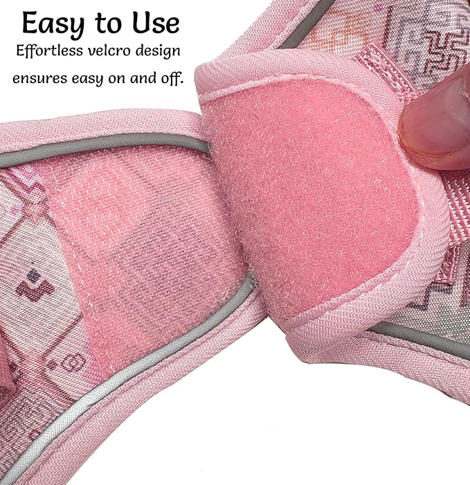 Step in Dog Harness and Leash Set, Reflective Adjustable No Pull Dog Harness for Extra-Small/Small Dogs Puppy and Cats, Soft Padded Mesh Vest Harnesses for Girl and Boy Pets(Pink Grid,XXS)