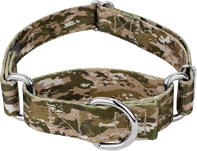 Country Brook Petz - Desert Viper Camo Martingale Dog Collar - Camouflage Collection Featuring Rugged Designs (1 Inch, Medium)