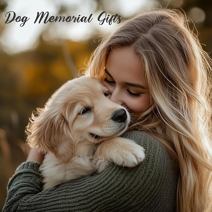 Andthen Dog Memorial Gifts for Loss of Dog, Dog Memorial Crystal Suncatcher with Rainbow Bridge Card