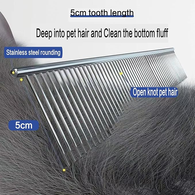 YOFANG 2PCS Slicker Brush for Dogs & Pet Comb,Professional Dog Grooming Brush (Goldendoodles,Poodles,Labradoodles) with Round Pins to Effectively Remove Tangles, Knots and Mats Silvery
