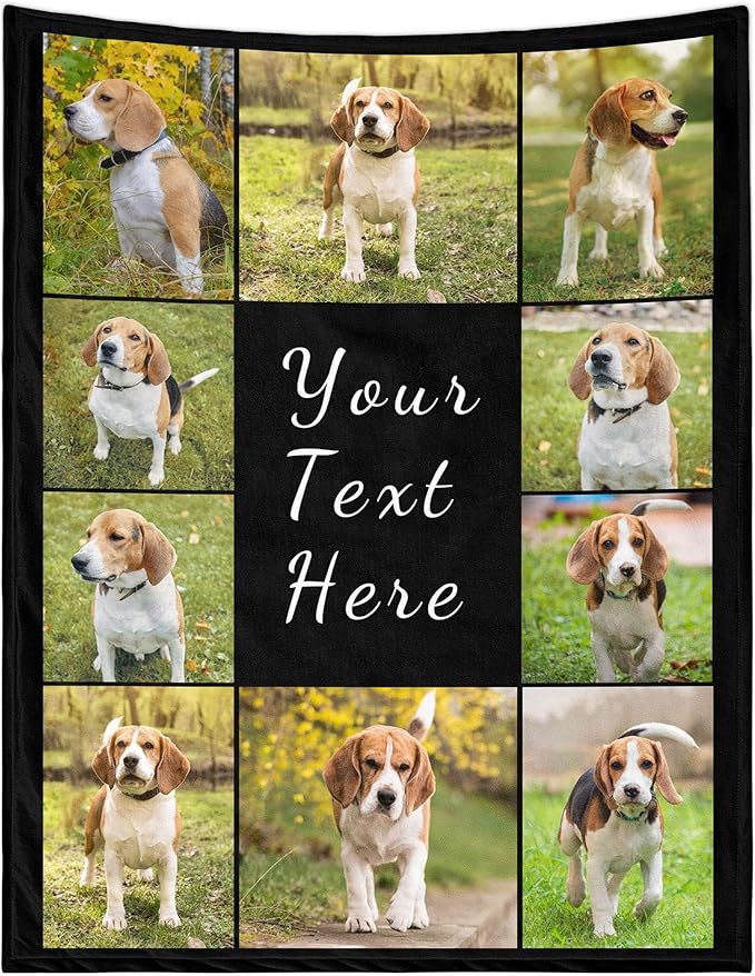 Funny DIY Personalized Pet Memorial Blanket with Photo Pet Memorial Gifts for Dogs Cats Loss of Dog Sympathy Gift Dog Bereavement Remembrance Pets Loss Gifts Custom Dogs Picture Blanket