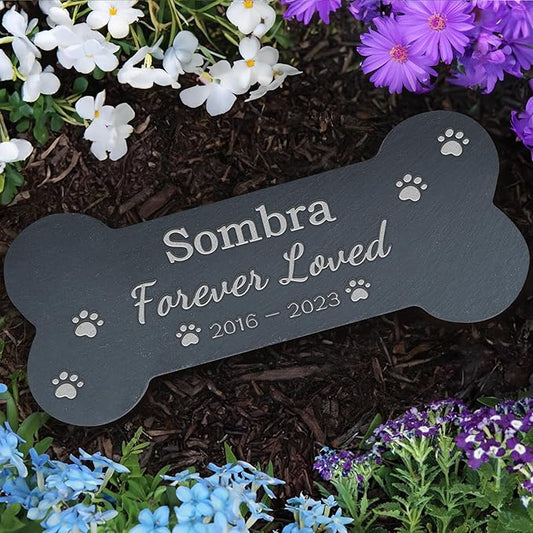 Pet Memorial Gift, Pet Memorial Stone, Dog Memorial Gifts for Loss of Dog, Pet Loss Sympathy Gift, Pet Remembrance Gifts, in Memory of Dog Cat - Forever Loved Bone