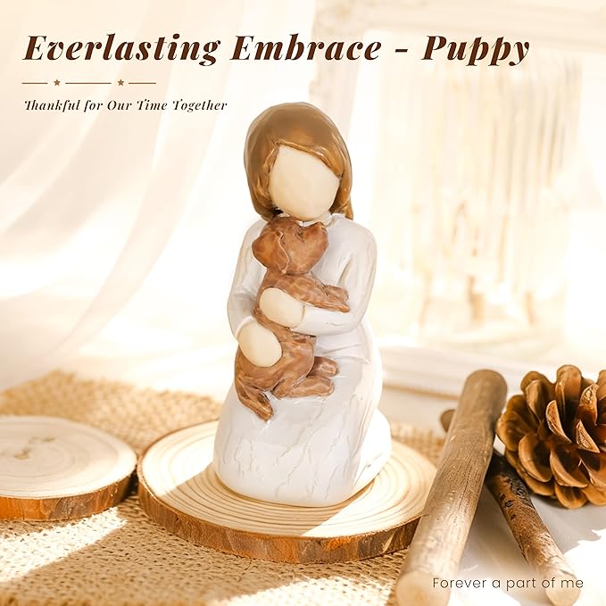 Dog Angel Figurines for Women,PetMemorial for Loss of Dogs Sympathy Gift,Pet Memorial Ornament