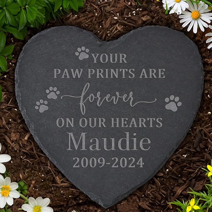 Personalized Pet Memorial Stone, Dog Memorial Gifts for Loss of Dog, Pet Loss Gifts, Pet Memorial, Loss of Dog Sympathy Gift, Dog Remembrance Gift, Pet Bereavement Gifts - Paw Prints Forever