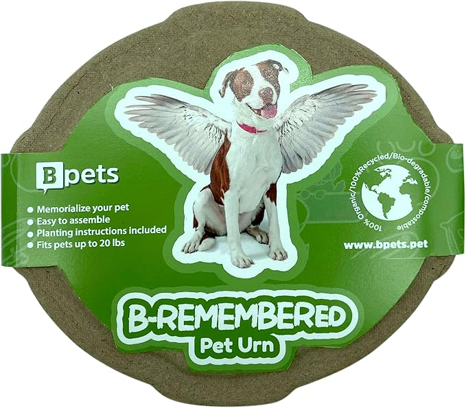 B Remembered Plantable Pet Ashes Urn - Eco-Friendly, 100% Biodegradable Molded Pulp,Grow a Memorial Plant(no Include the Seeds, is not a Neutralizer)