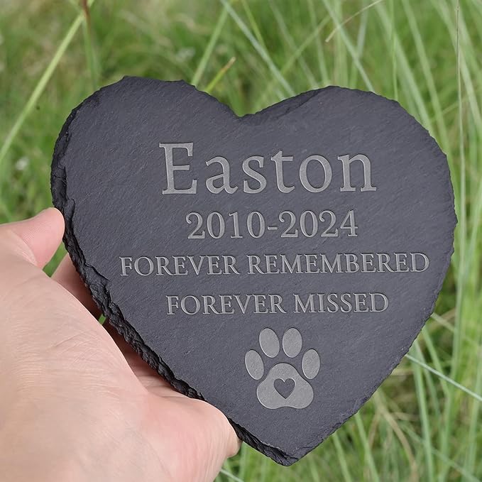 Pet Memorial Gifts, Pet Memorial Stone, Dog Memorial Stone, Dog Memorial Gifts for Loss of Dog, Cat Memorial Gifts, Pet Loss Gifts, Loss of Dog Sympathy Gift, In Memory of Pet - Forever Remembered