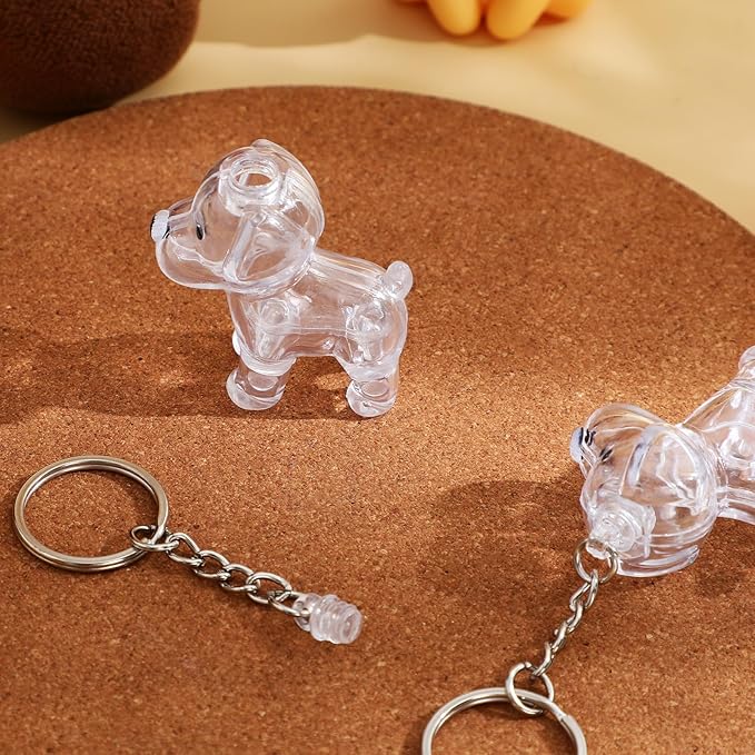 TOYANDONA Pet Hair Keepsake Keychain Diy Fur Collector Memorial Gift for Dog Cat Lovers Portable 1.65 Inch Pet Hair Pendant