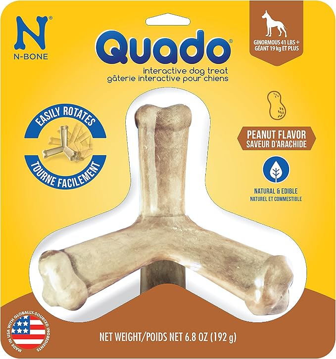 Quado Interactive Chew, Ginormous Peanut Flavor (1 Pack), Large