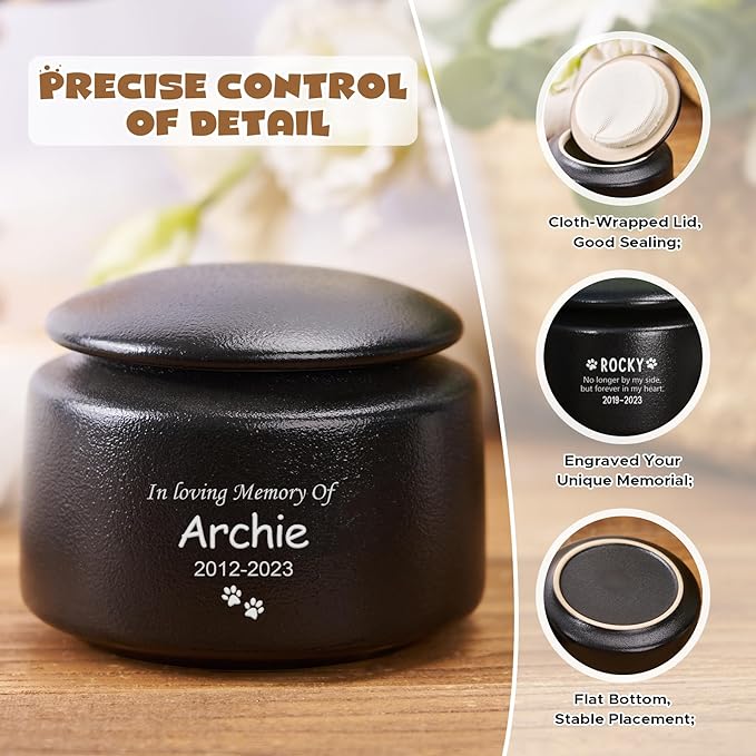 Personalized Pet Urns for Dogs Ashes Pet Memorial Gift Elegant and Durable Memorial Urns for Your Beloved Canine Companion Pet Urn Dog Cat with Engraved Name