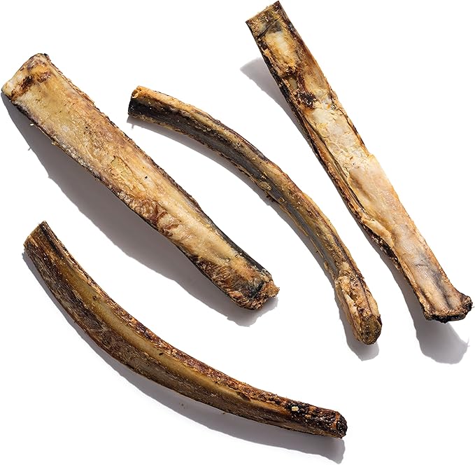 Jack&Pup 12" Rib Bones for Dogs (3 Pack), All Natural Dog Beef Bones, Single Ingredient Bone Marrow, Real Bone for Dogs