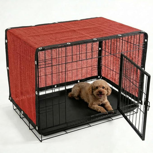 Royal Shade 4' x 29' Red Custom Size 90% Shade Cloth Dog Kennel Shade Mesh Tarp Sunblock with Grommets for Dog Kennel Cover, Fence Privacy Screen, Greenhouse, Chicken Coop & Pet Playpen.