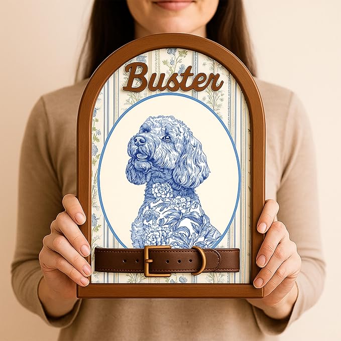 Nazenti Personalized Dog Memorial Gifts, Loss of Dog Sympathy Gift, Custom Pet Memorial Frame with Photo and Name, Personalized Bereavement Keepsake Gifts for Pet Owner, Memory Frame for Cat Lovers