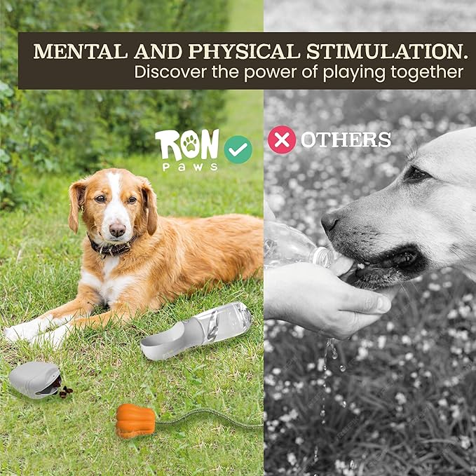 Dog Treat Pouch For Training - Silicone Easy Clean - Includes Water Bottle & Tug Toy - Hands-Free Walking Accesories for Dog Moms