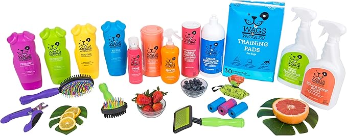 Wags & Wiggles Fragrance Mist for Dogs, Summer Strawberry Scent - Dog Grooming Waterless Spray - Easy and Convenient Way To Freshen Your Pet Without A Bath, 7 Fl Oz
