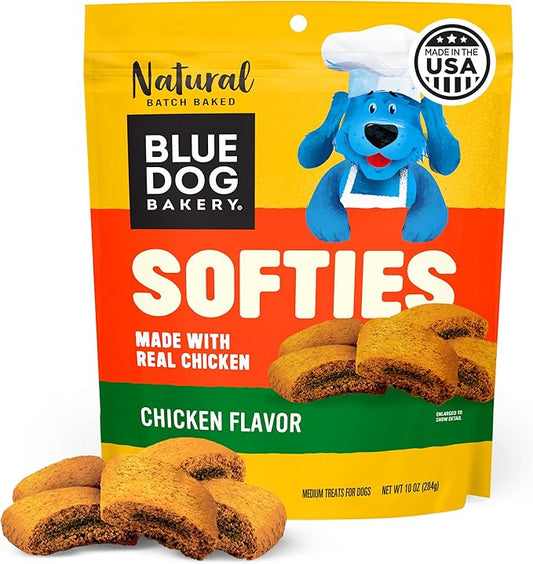 Blue Dog Bakery Softies, Soft & Chewy Chicken Dog Treats, Medium Size, Healthy Treats, All Natural Ingredients,10 oz (Pack of 1)