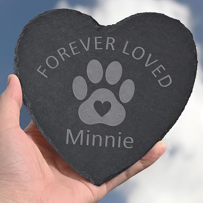 Personalized Pet Memorial Stone, Dog Memorial Gifts for Loss of Dog, Pet Loss Gifts, Pet Memorial, Loss of Dog Sympathy Gift, Dog Remembrance Gift, Pet Bereavement Gifts - Forever Loved