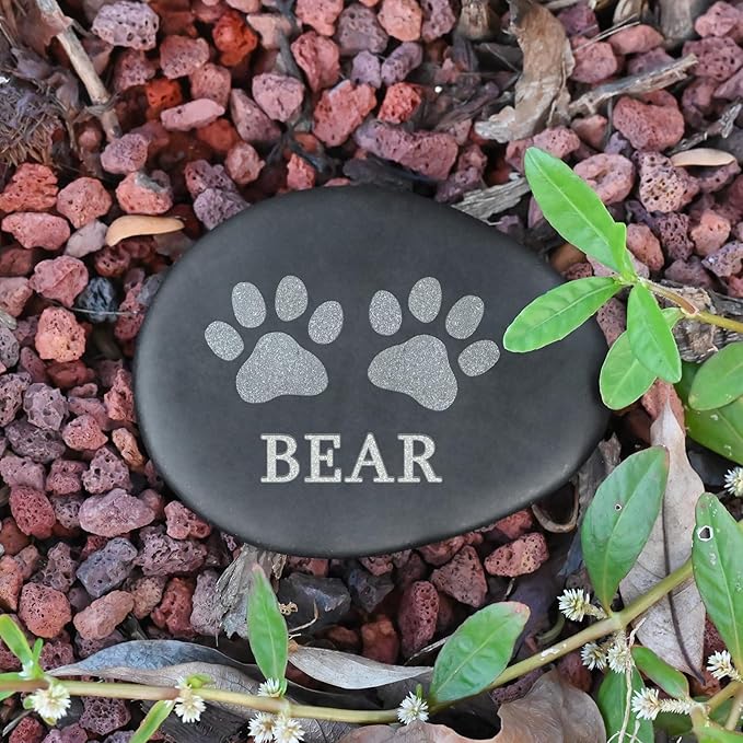 Pet Memorial Stones - in Memory of Pet - Pet Memorial Gifts - Pet Loss Gifts - Dog Memorial Gifts for Loss of Dog - Loss of Pet Sympathy Gift - Dog Bereavement Gifts - Dog Memorial Stone