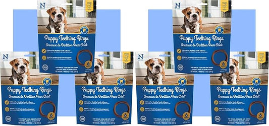 N-Bone Puppy Teething Rings Chicken Flavor Dog Treat,18 Rings Total,21.6-oz - Natural Puppy Chew Toys Alternative for Teething Discomfort - Small and Large Dogs,(Pack of 2)