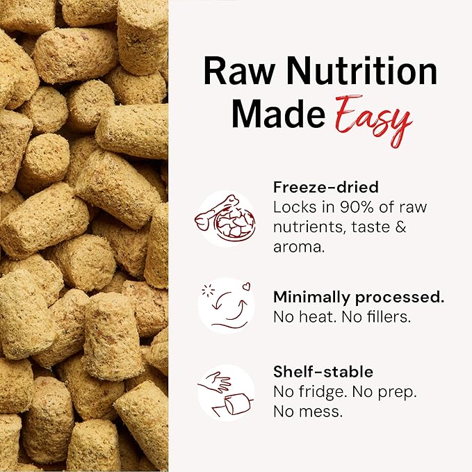 Stella & Chewy's Freeze-Dried Raw Beef Meal Mixers- Dog Food Topper and Mixer - Made with 95% Grass-Fed Beef, Organs & Bone - Perfect for Picky Eaters - Grain-Free - 18 oz