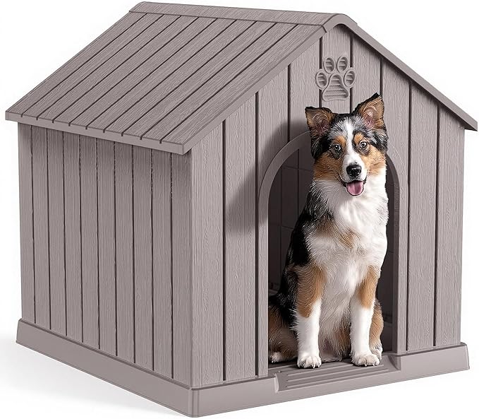 DRATO Large Dog House with Waterproof- Indoor & Outdoor Pet Shelter for Small to Large Dogs, Easy Clean & Quick Assembly