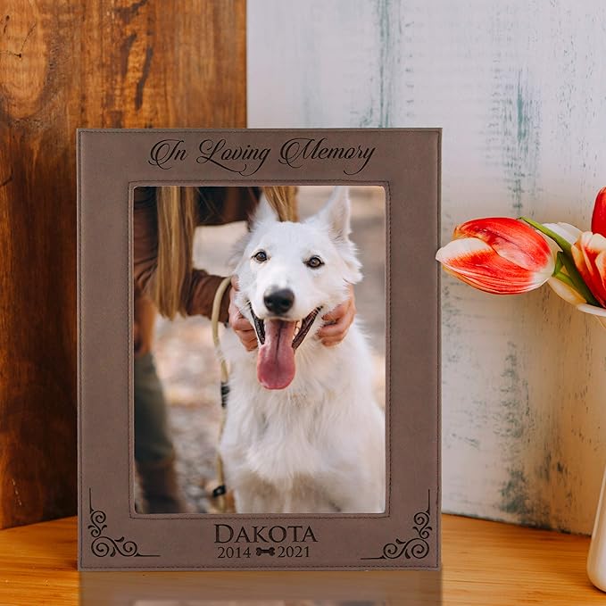My Personal Memories Custom Personalized Dog Loss Memorial Pet Remembrance Picture Frame (Brown)
